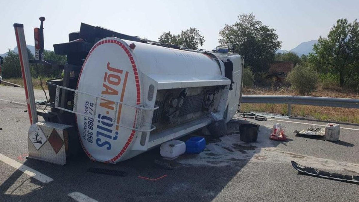 Imatge d'arxiu d'un accident mortal a l'N-420 a Marçà.