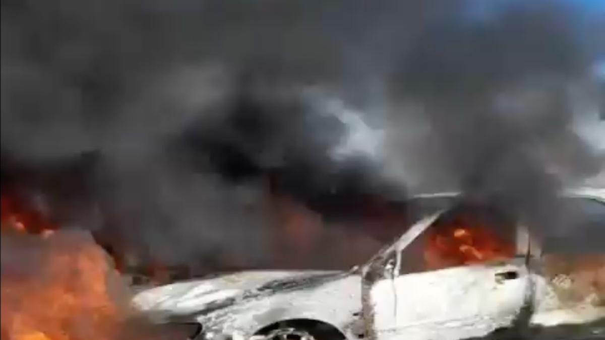 Imatge del vehicle cremant.