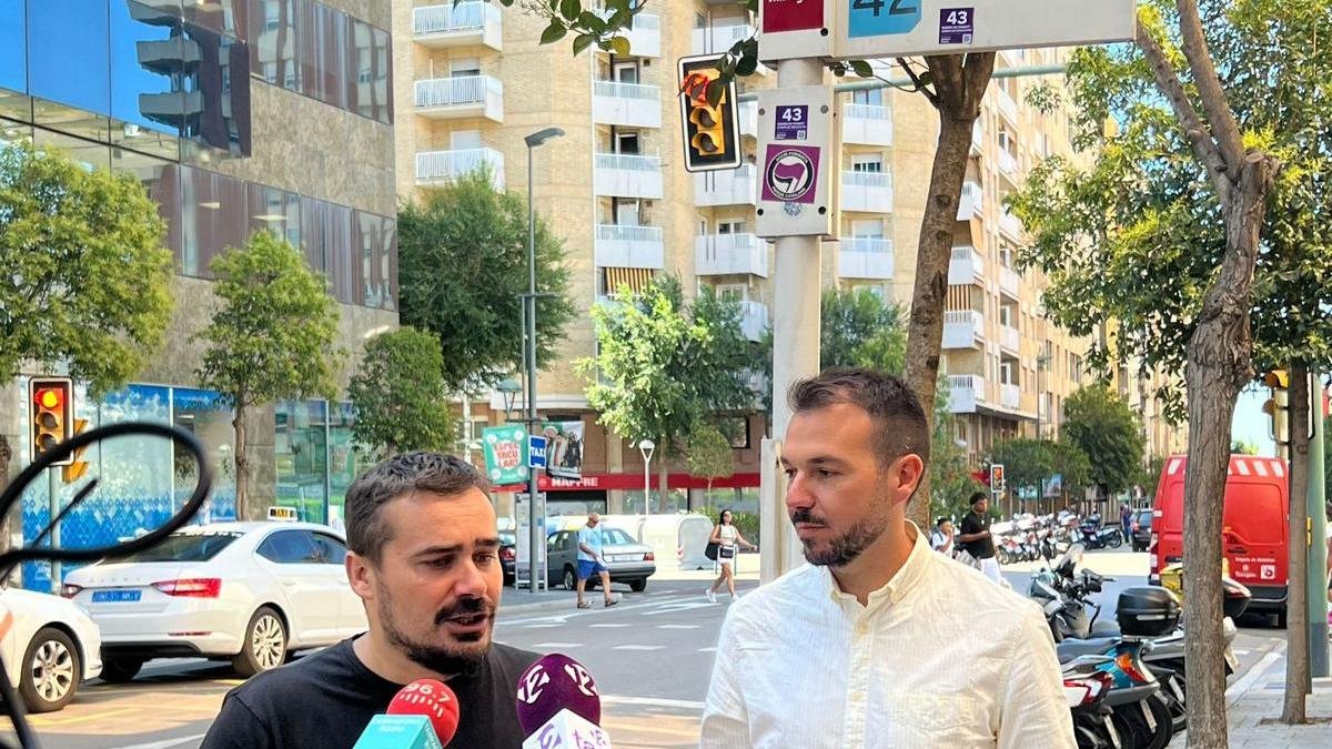 Jordi Collado en una roda de premsa al juliol anunciant que portaria al ple la moció.