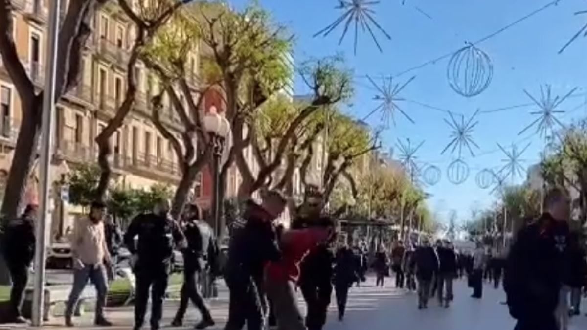 Imagen del momento de la detención captada por un vídeo.