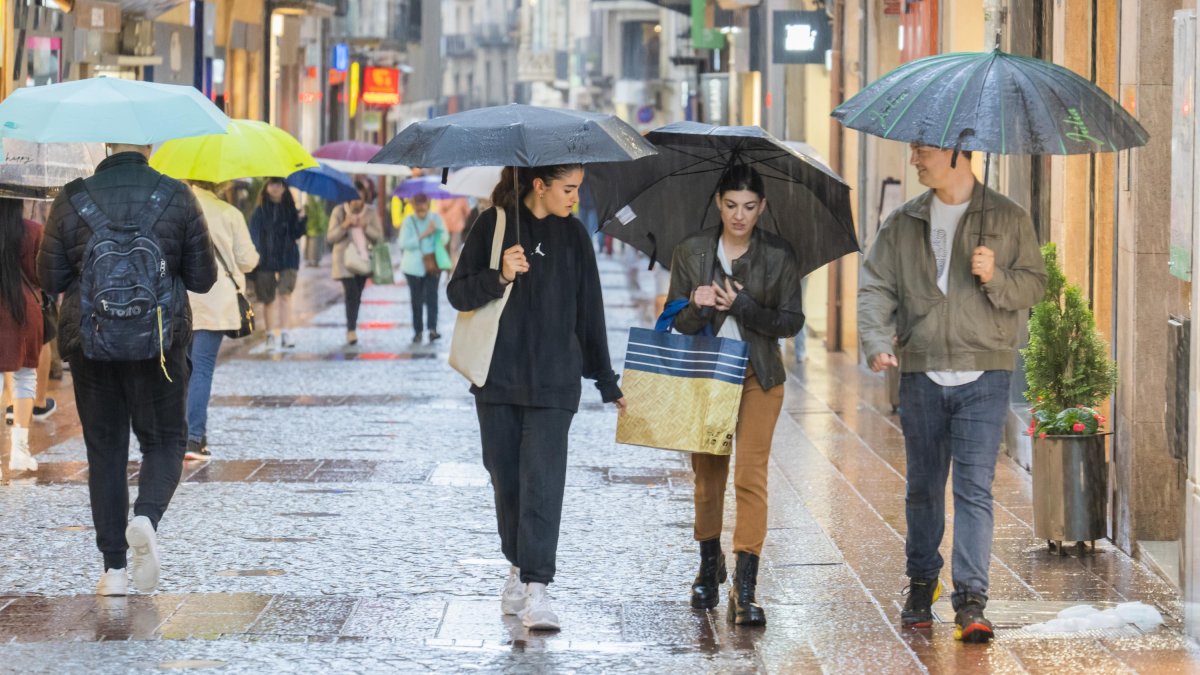 Imagen de archivo de un episodio de lluvia en Reus.