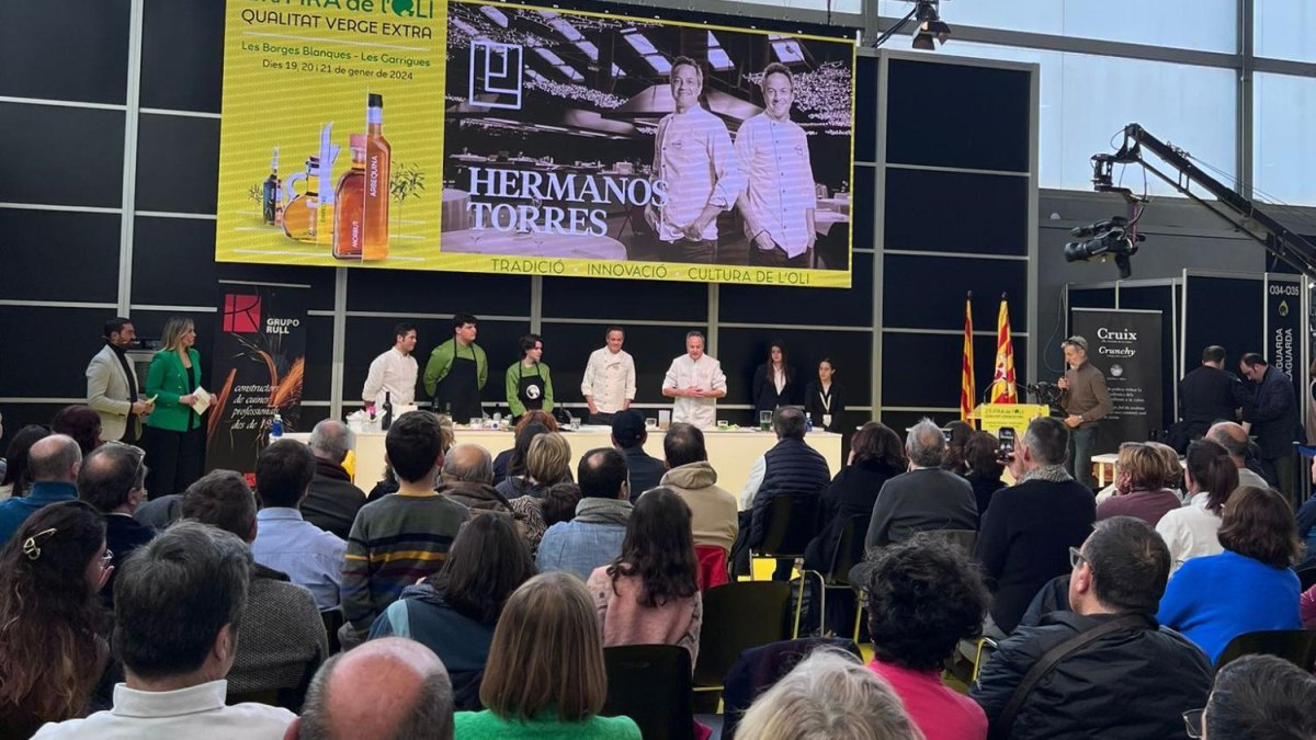 'Showcooking' de los hermanos Torres hoy en el Pabellón del Oli de les Borges Blanques.