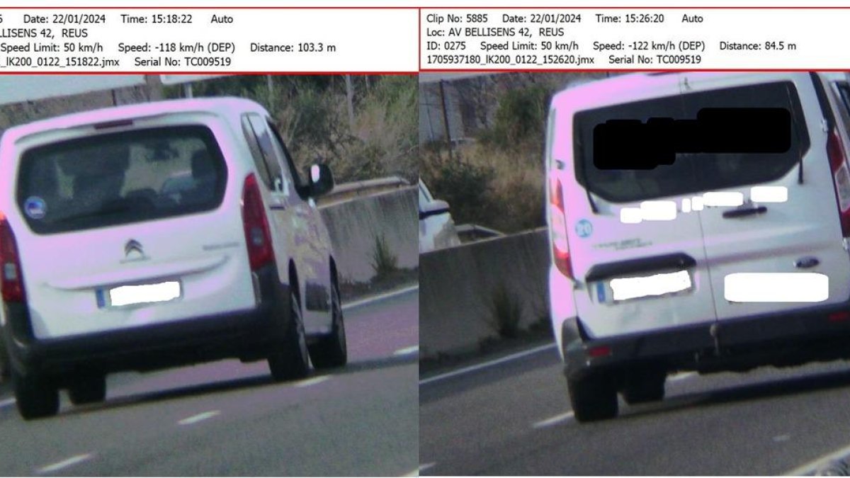 Imatge d'un dels vehicles sancionats.