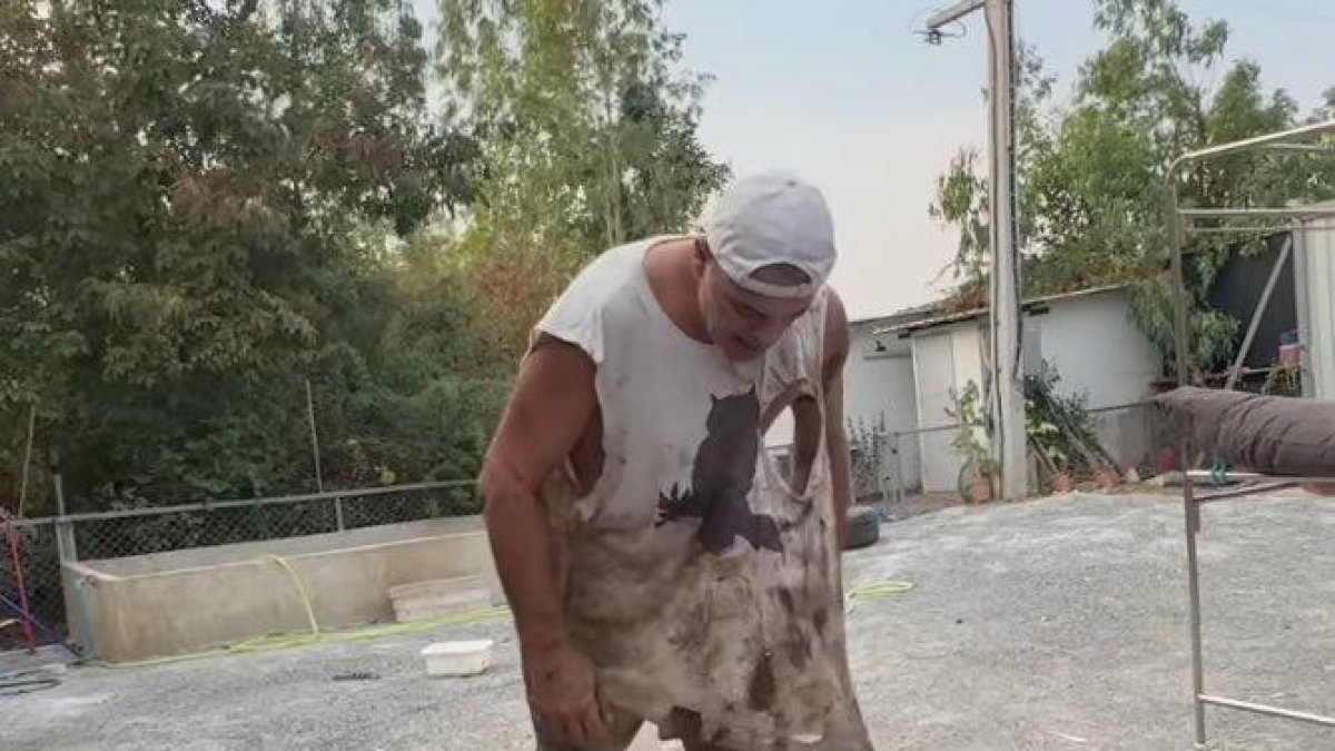 El presentador després de l'ensurt.