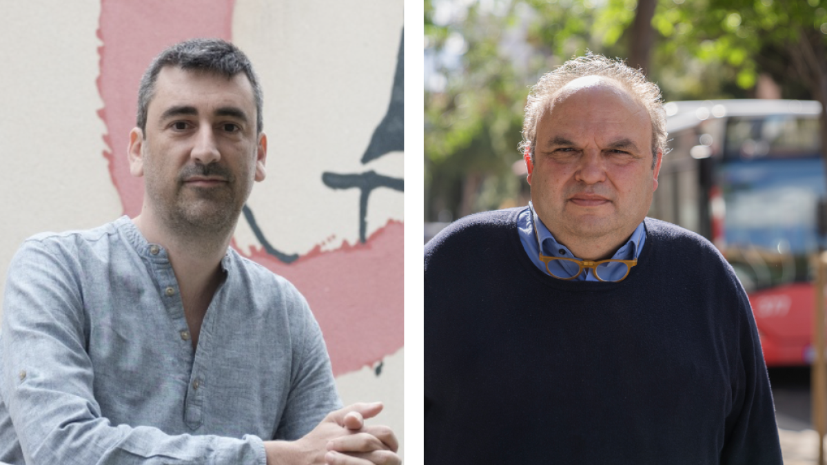 Aaron Gutiérrez, director del departamento de Geografía de la URV y Jordi Fortuny, representante de Tarragona a la Autoridad Territorial de la Movilidad entre 2019 y 2023.