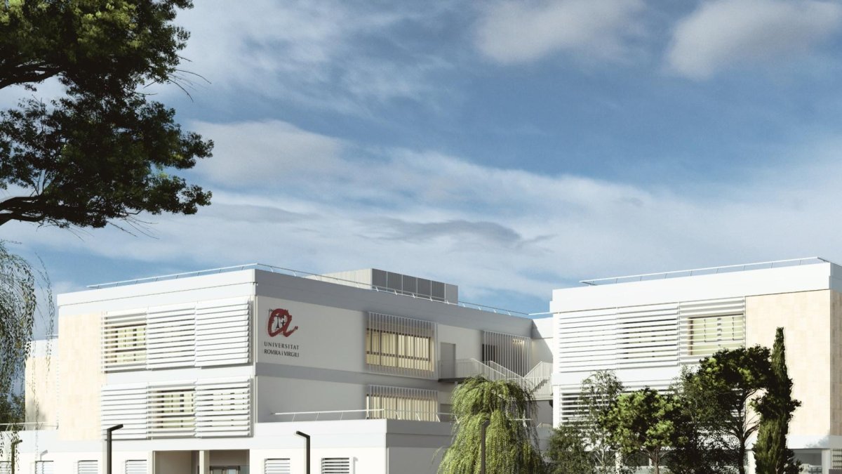 Imatge de com serà la façana de la Facultat d'Educació i Psicologia.