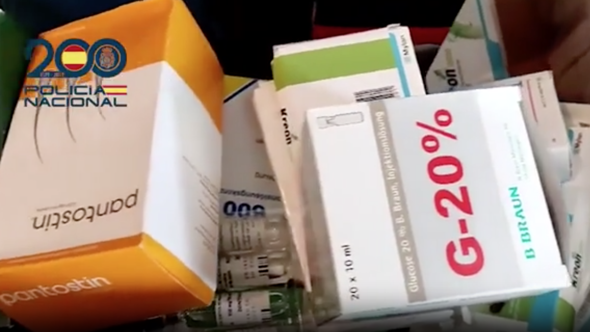 Imagen de los medicamentos intervenidos.