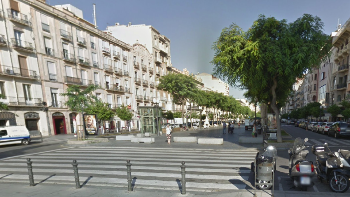 Imagen del tramo de la Rambla Nova que será peatonal.
