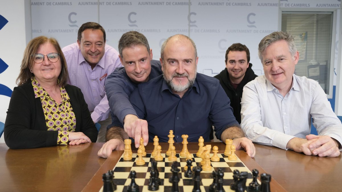 Imatge de la presentació del Campionat de Catalunya d'Escacs a Cambrils.