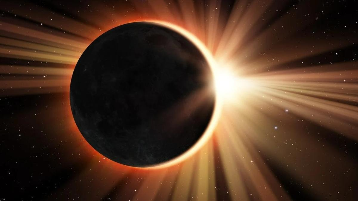 Imagen de un eclipse solar.