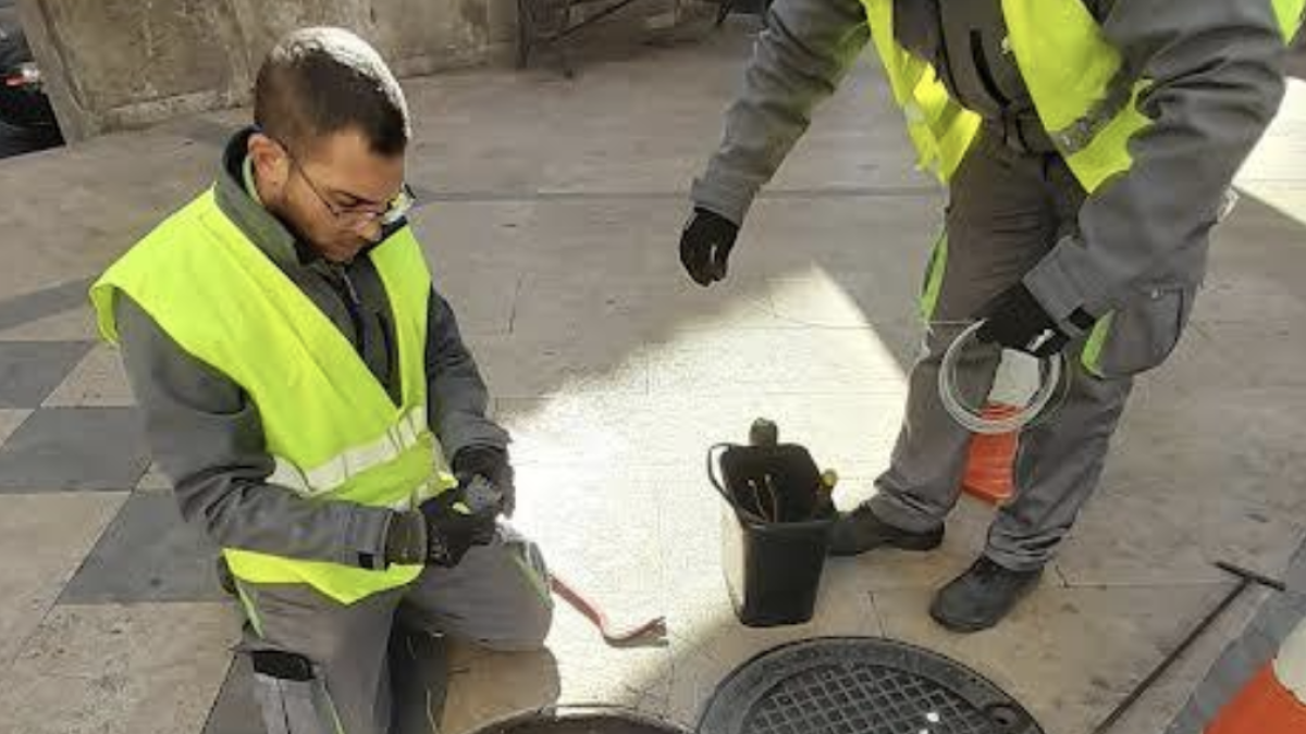 Dos operaris duent a terme el control de plagues a Reus.