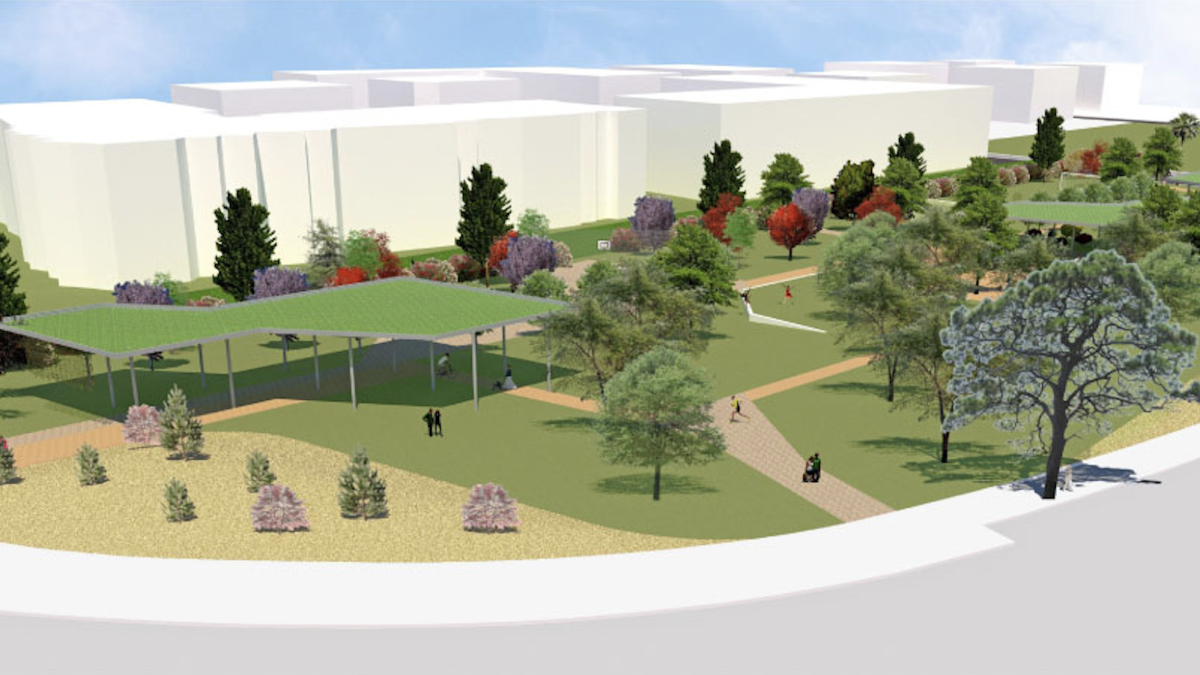 Render del Parc de l'Esquirol de Cambrils.