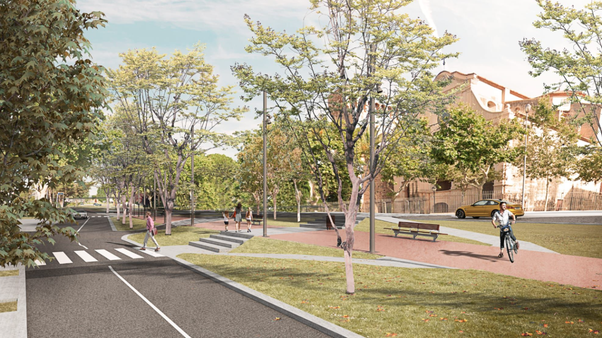 Render de cómo se espera que sea el entorno del nuevo Mercado de Cambrils.