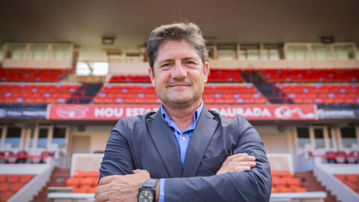 El nou president executiu del Nàstic, Lluís Fàbregas, al Nou Estadi Costa Daurada.