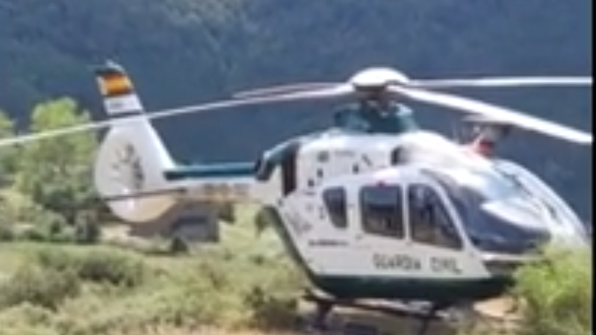 Imatge del vídeo del rescat del senderista