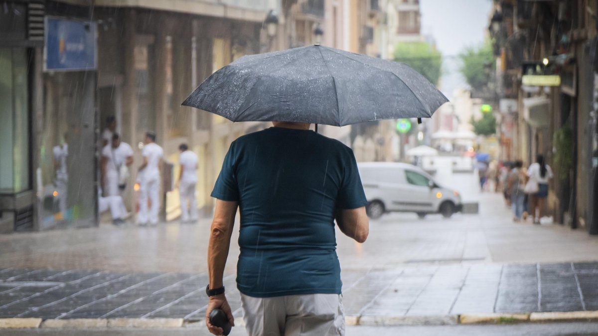 Imatge de l'episodi de pluja d'aquest dimarts a Tarragona.
