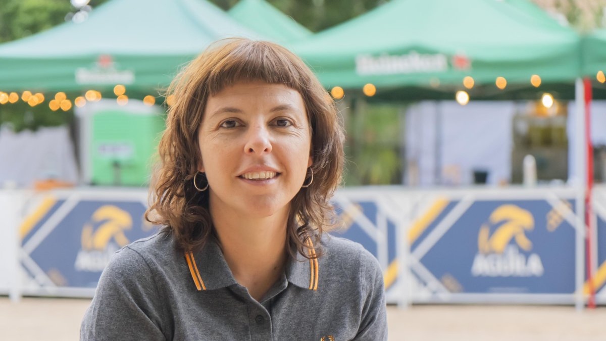 Aida Bañeras, directora del Terrasseta, al parc Saavedra.