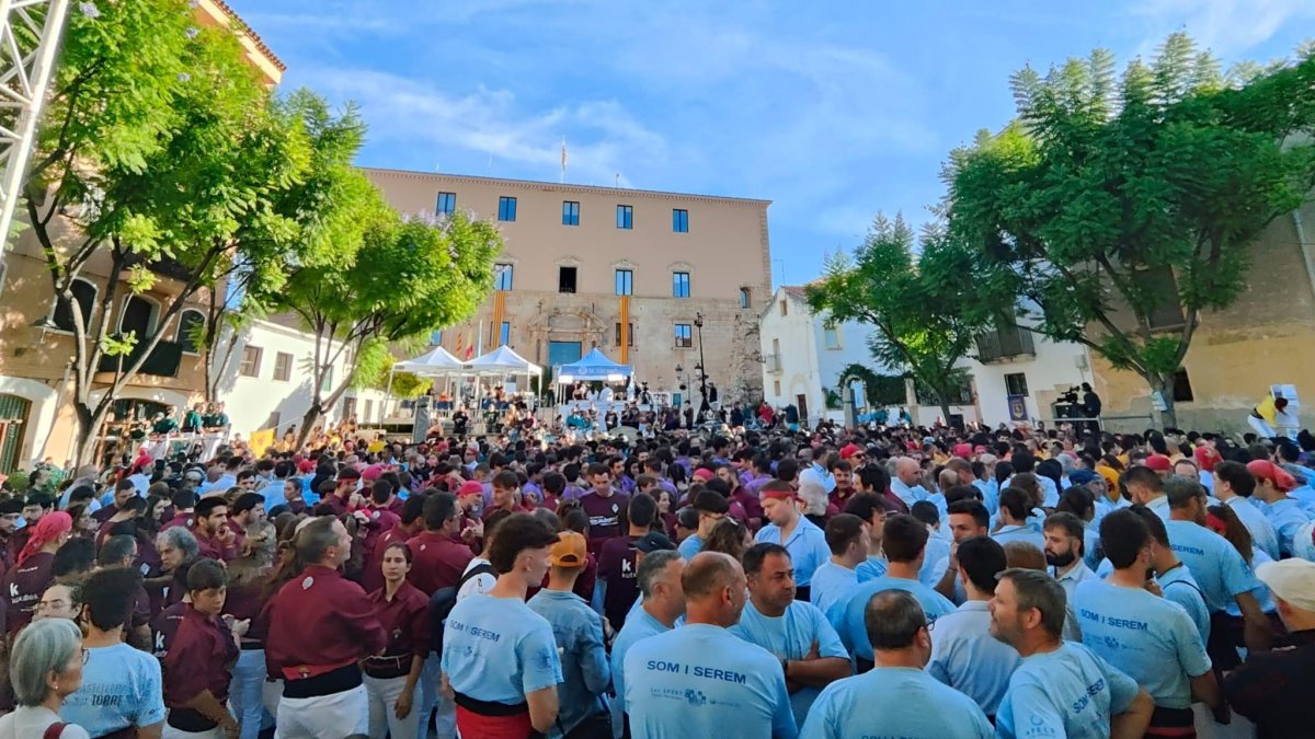 Imatge de la plaça del Castell de Torredembarra aquest diumenge