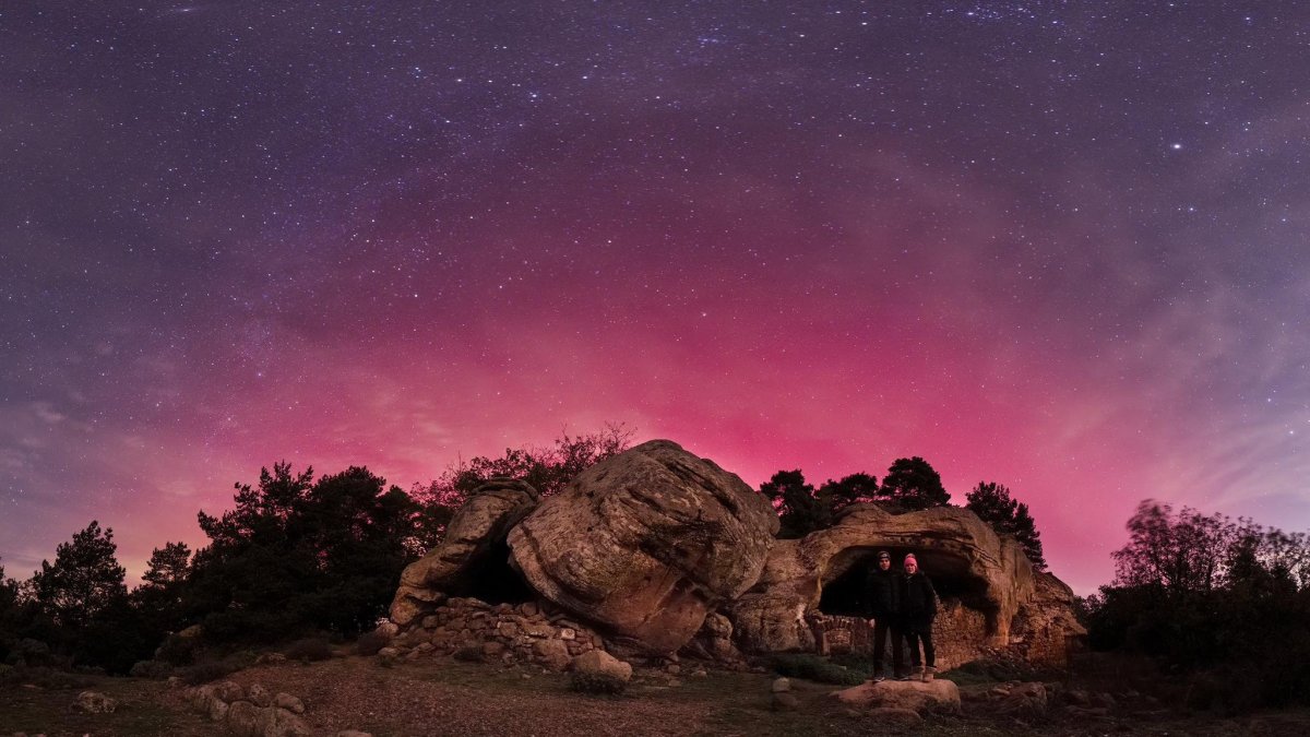 Imatge d’arxiu d’una aurora boreal des de Prades.