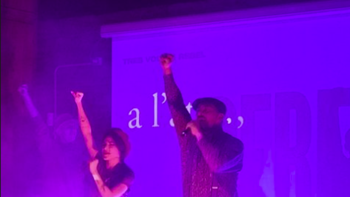 Un instant de l’actuació de dissabte a Cal Massó