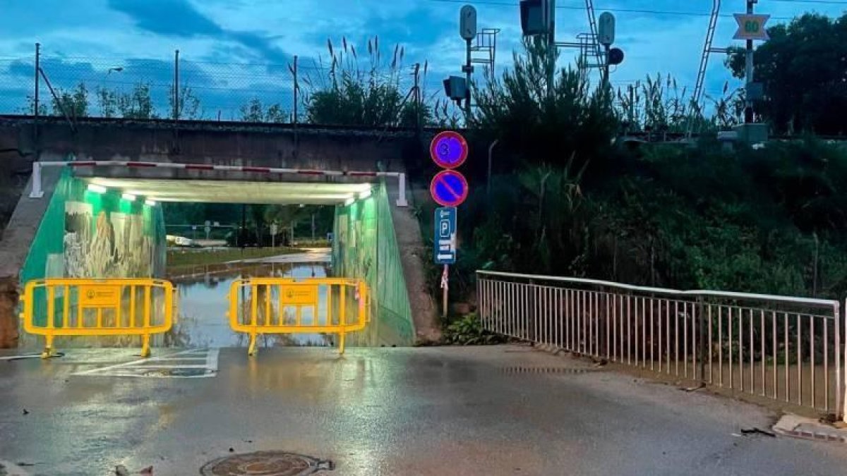 Imatge dels efectes de la DANA en el seu pas per Altafulla.