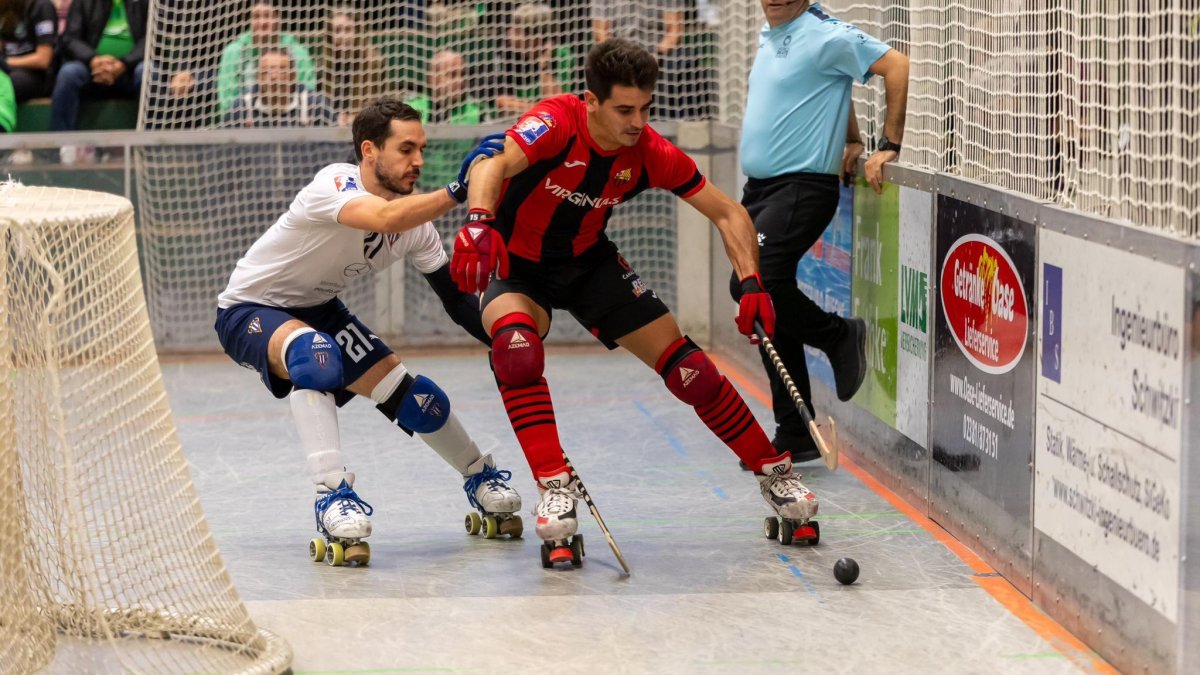 El jugador del Reus Deportiu, Marc Julià, durant el partit de la prèvia de Champions contra el Voltregà.