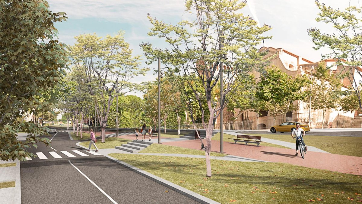 Imagen virtual del proyecto de la avenida Baix Camp de Cambrils.