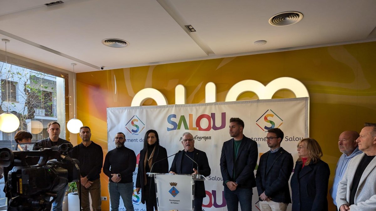 Pere Granados durante el encuentro anual del Ayuntamiento de Salou con la prensa.