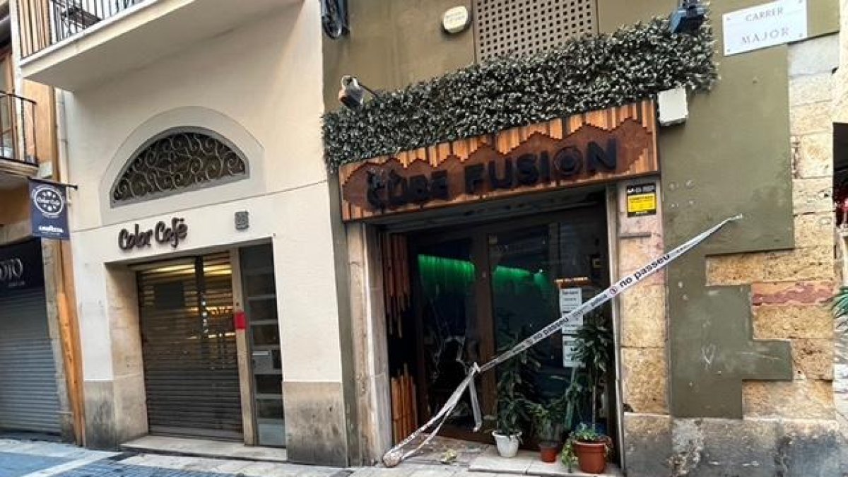 Imatge del local després del robatori