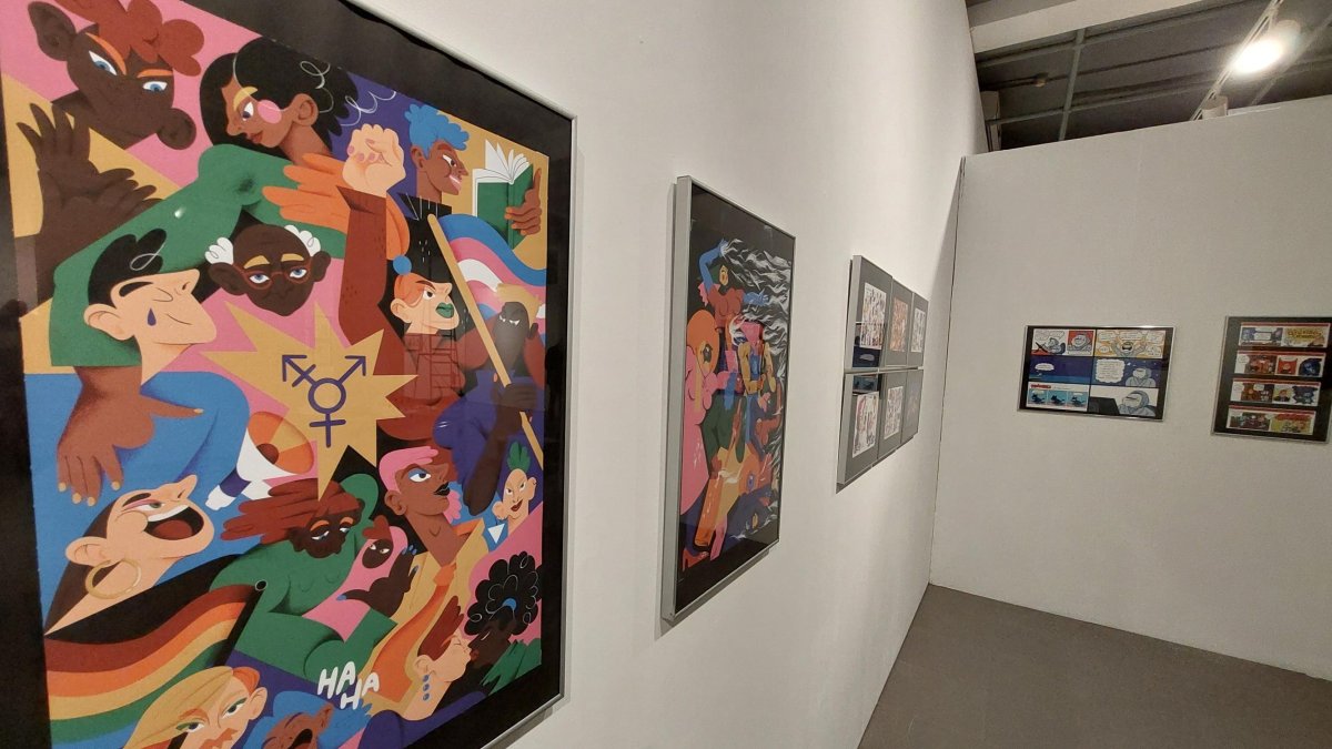 Detalle de la exposición ‘Galería de Habitantes de Valls Ilustradores