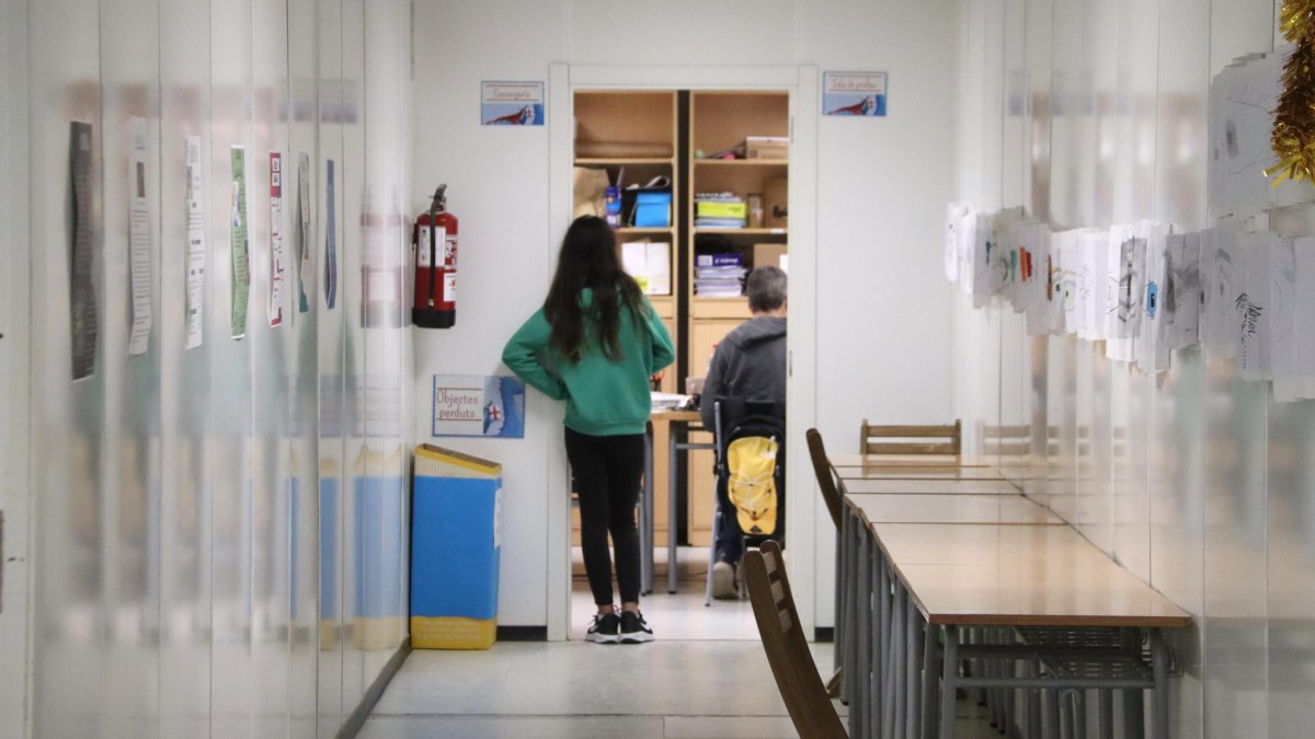 Imagen de archivo de los barracones del instituto de Navàs