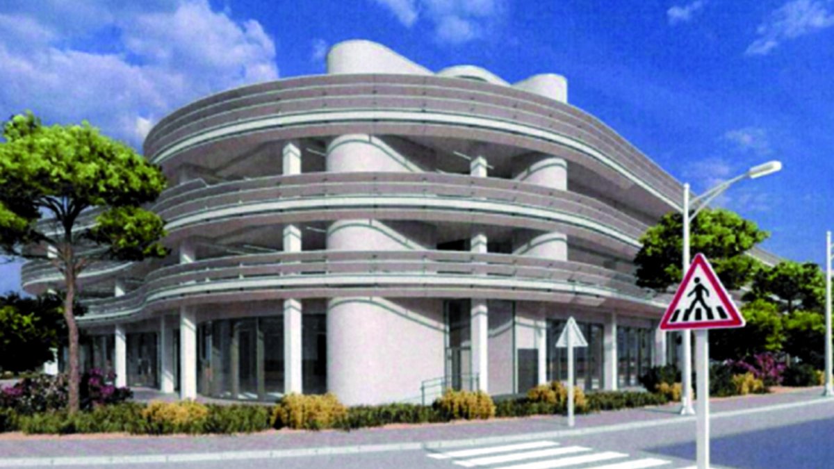 Imatge virtual de l’aparcament amb centre comercial projectat a l’avinguda Carles Buïgas.