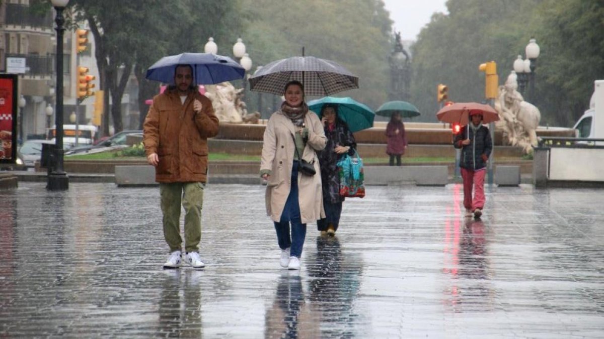 Imatge d'arxiu d'un episodi de pluja a Tarragona.