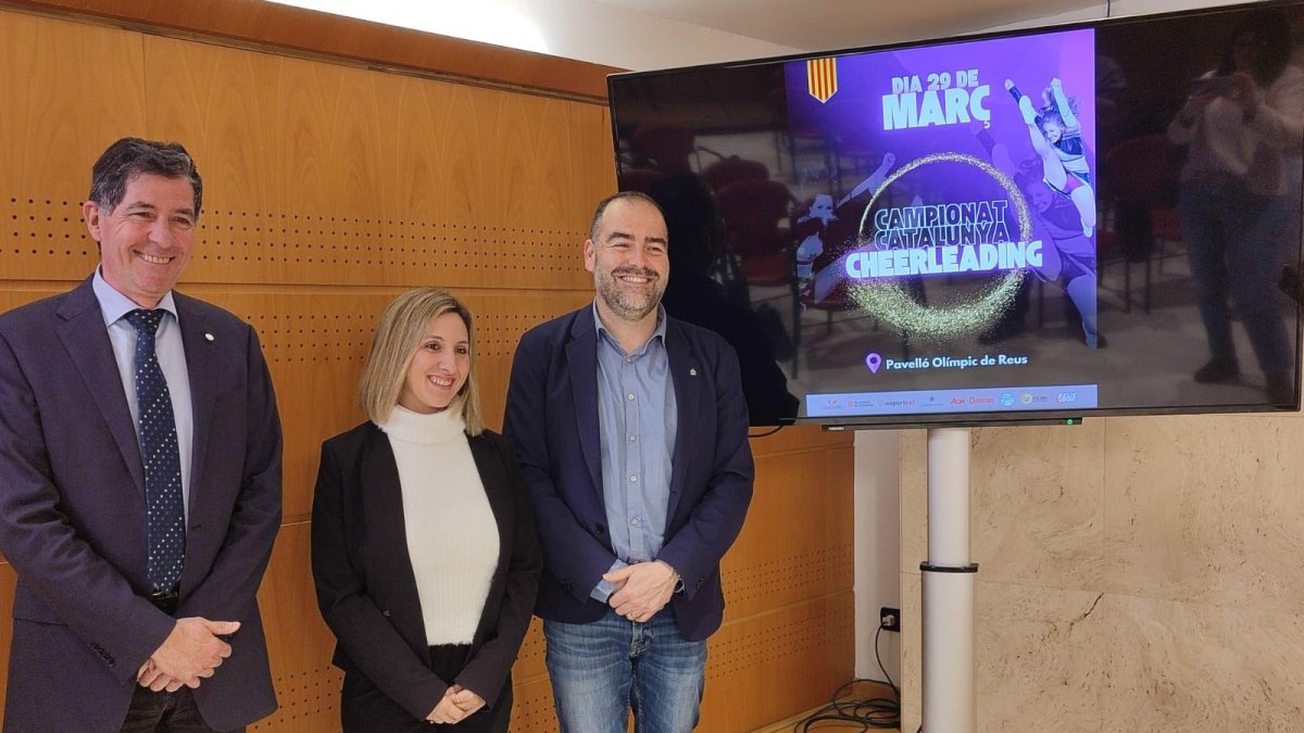 Fotografia de l’acte de presentació del Campionat de Catalunya de Cheerleading.