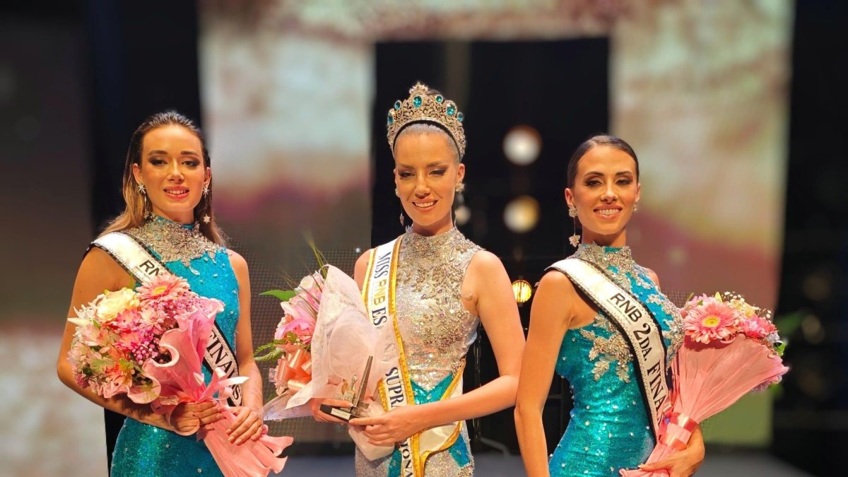 Imagen de la ganadora y las dos finalistas del concurso Miss RNB España 2025