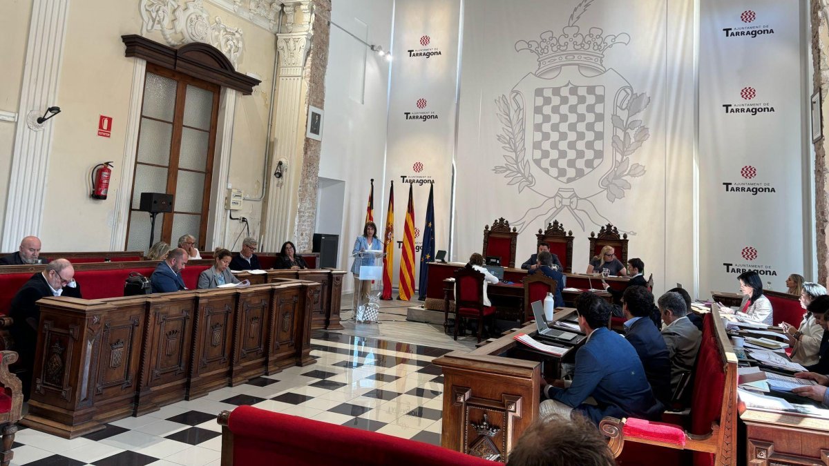 Imatge del Ple de l'Ajuntament de Tarragona d'aquest dijous.