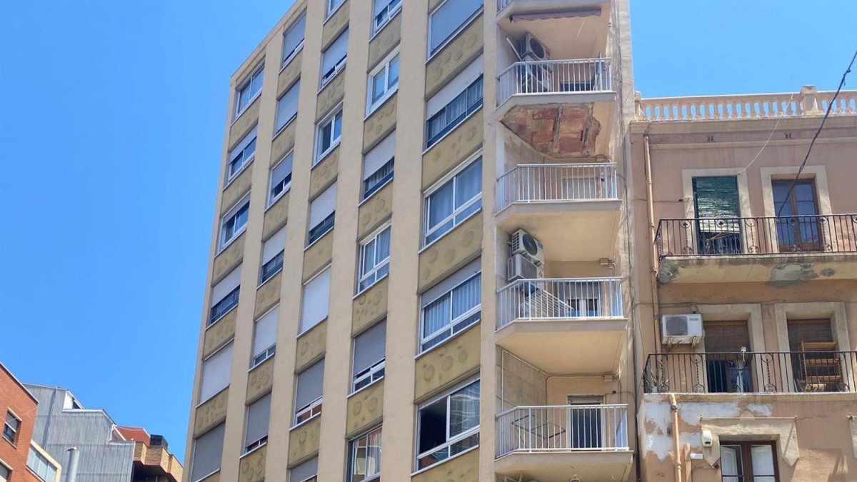 Imagen del edificio afectado.