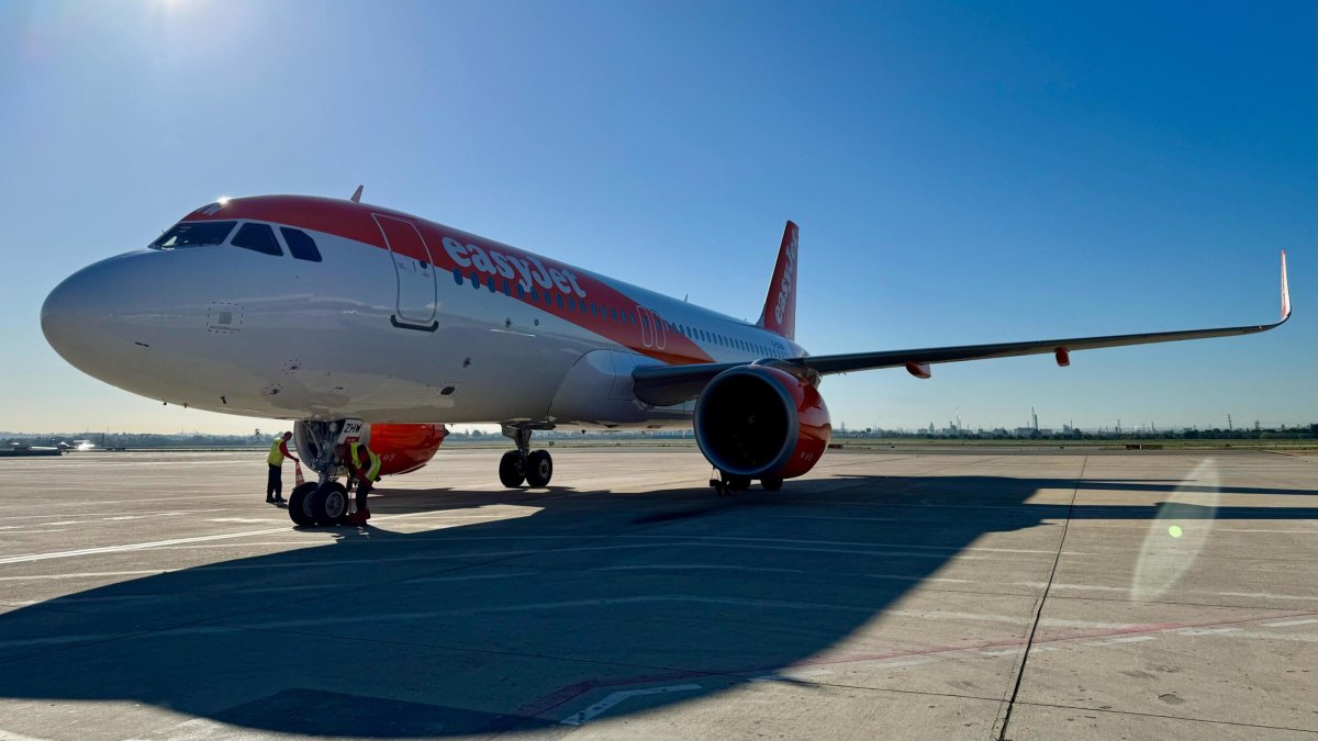 Imatge d'un avió d'Easyjet.