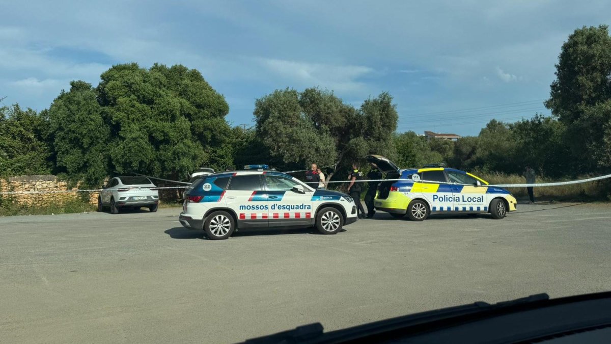 Imatge dels cossos policials al lloc dels fets.