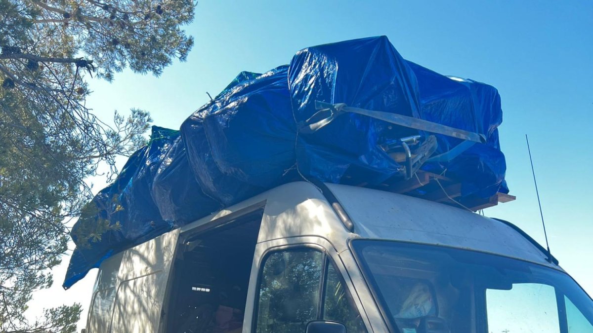 Imatge de la furgoneta interceptada.