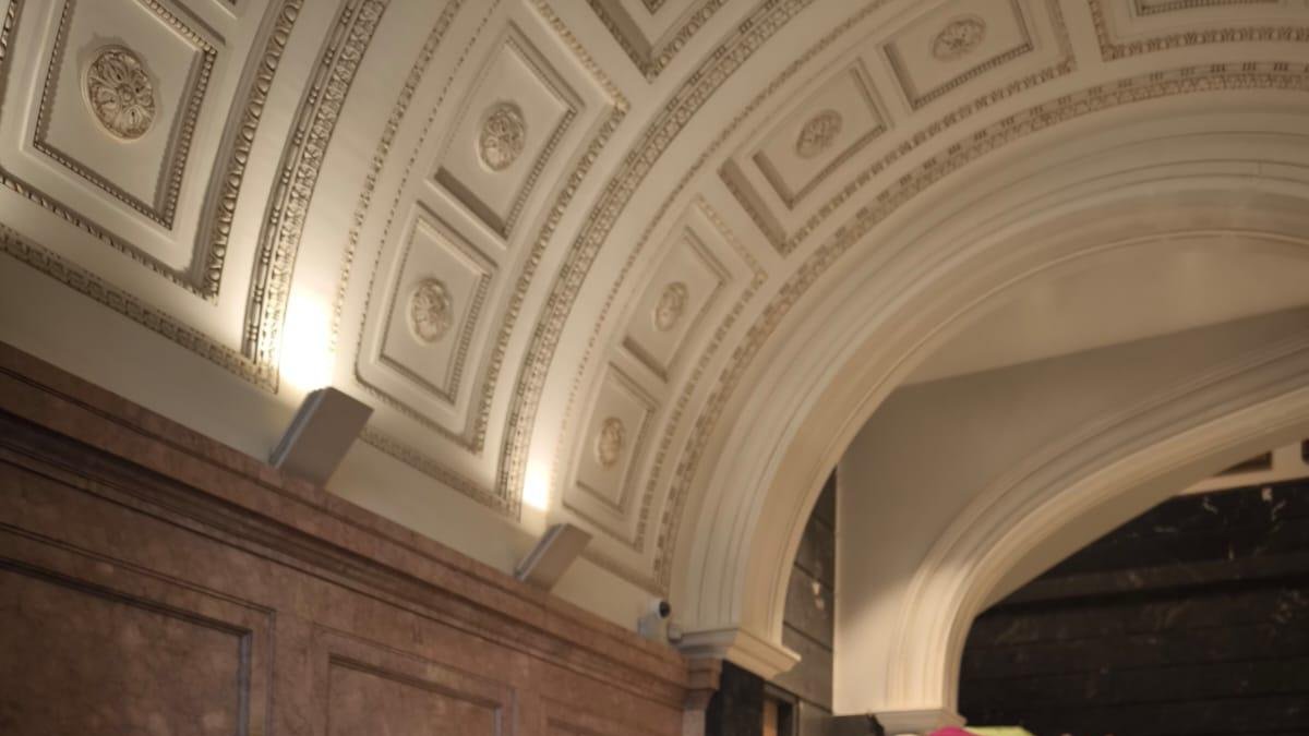 També es va intentar entrar una estelada gegant a l’Ajuntament.