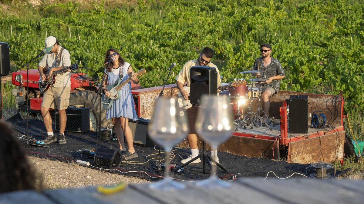 El grupo Angeladorrrm actuando a la primera sesión del Cantaperdius