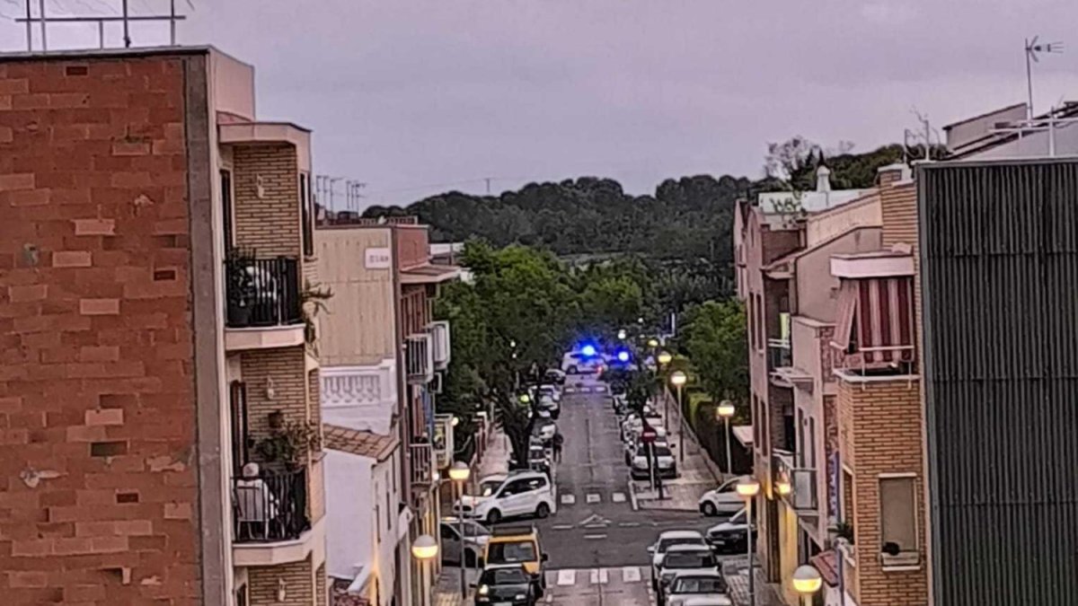 Mossos d'Esquadra, SEM i Policia Local al lloc dels fets.