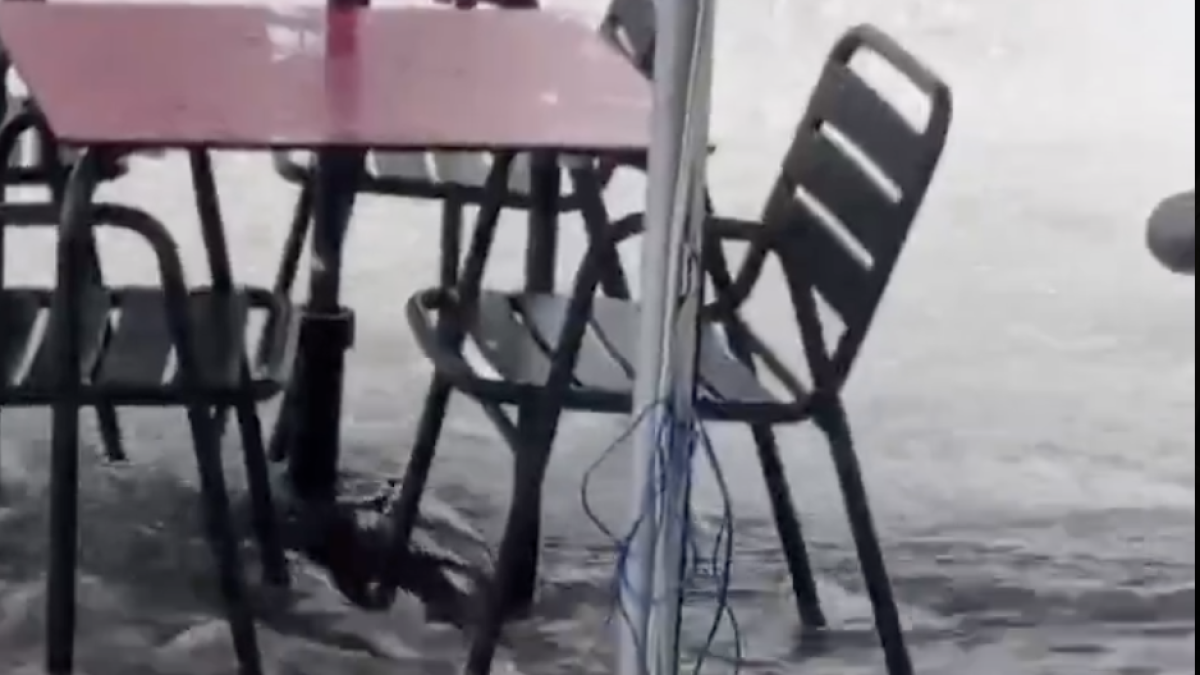 Imagen de la lluvia en El Vendrell