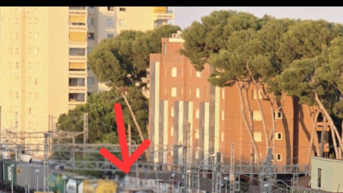 Imatge del tren afectat a l'estació de Torredembarra.