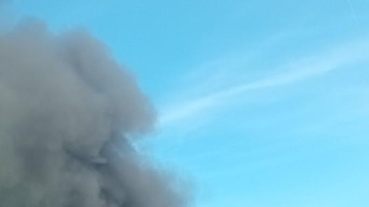 Imagen del incendio al -N240, en Montblanc