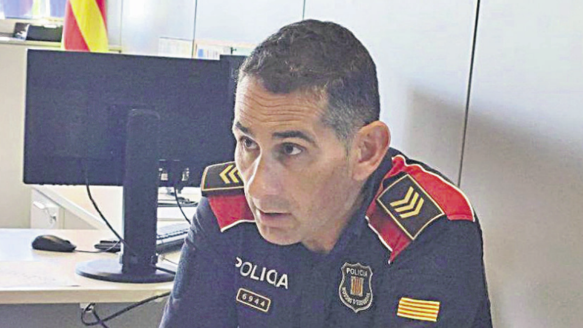 Samuel Gómez en la comisaría de los Mossos d'Esquadra de Montblanc.