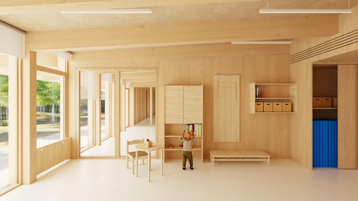 Imatge virtual del projecte de l'escola bressol municipal L'Ametller.