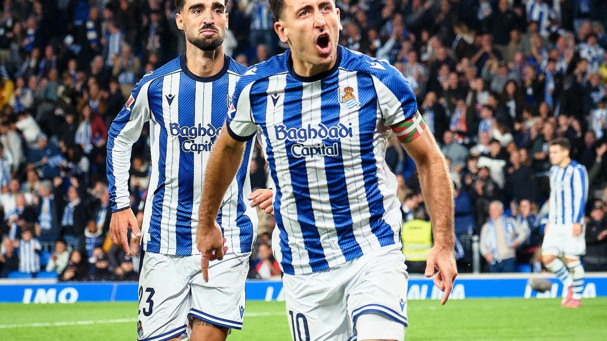 El delantero estrella de la Real Sociedad, Mikel Oyarzabal.