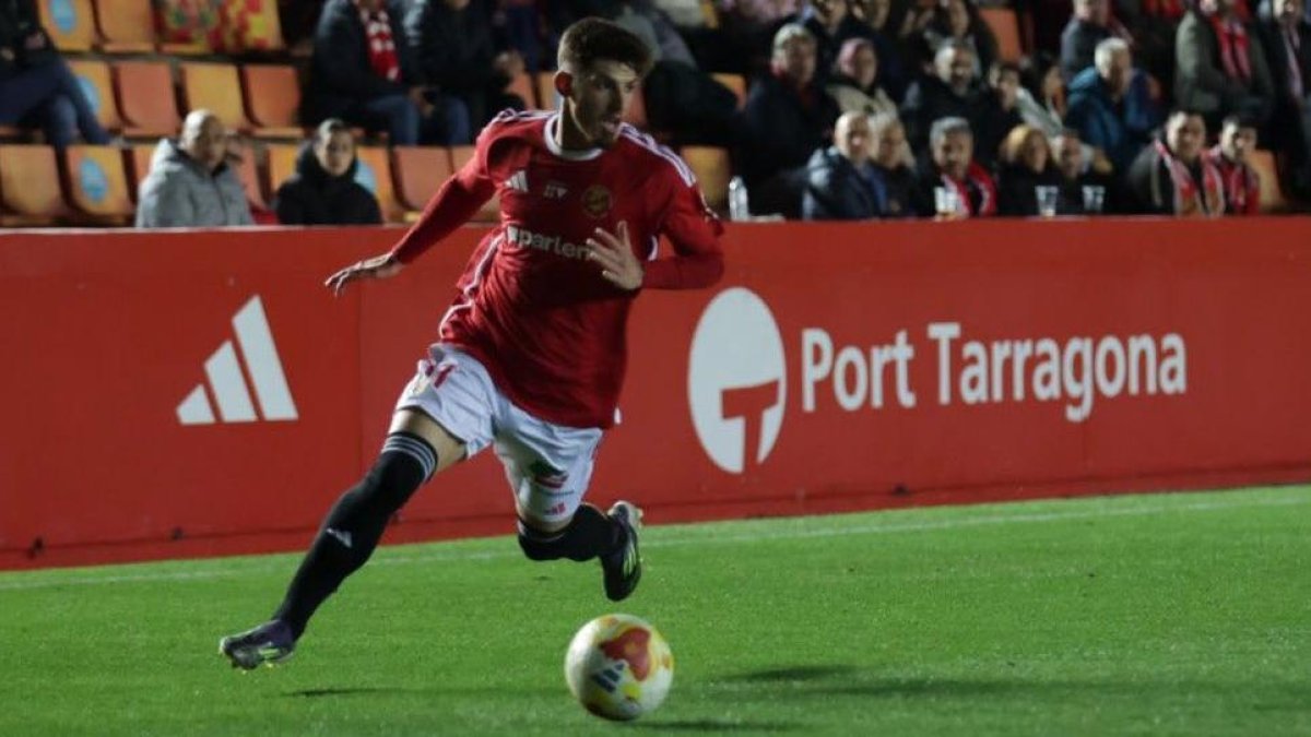 Álex Jiménez durante el partido.